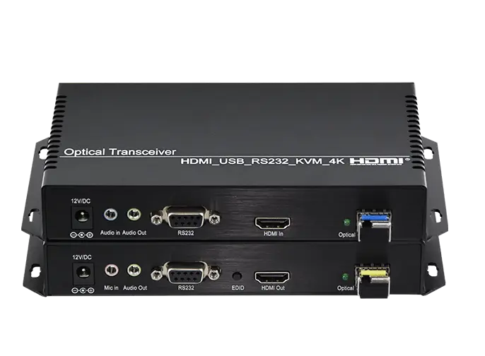 4K@30 HDMI KVM Extender Over LC Fiber Optic Cable up to 20KM